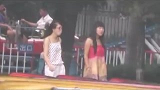 Candid Chinese Teens Smoking Outside (Mute Video)